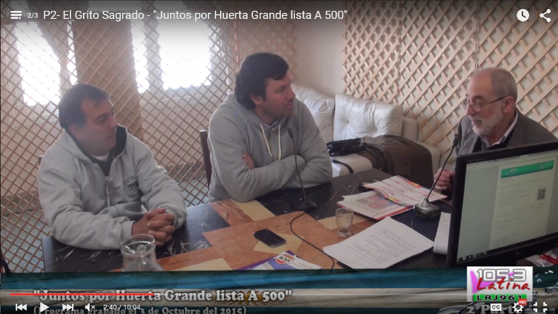 El Grito Sagrado - "Juntos por Huerta Grande lista A 500"