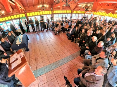 Llaryora llegó a Valle Hermoso con anuncios para agua, gas, viviendas y obras