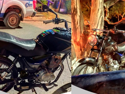 La Falda: Guardia Local secuestró una moto conducida por un menor sin casco