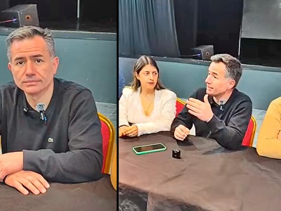 Bornoroni recorrió Punilla y mantuvo un encuentro con empresarios de La Falda