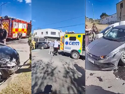 Accidente en la "Curva de la Muerte" de La Falda dejó solo daños materiales